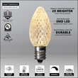 Kringle Traditions TM C7 120V Dimmable Warm White LED Christmas Light Bulbs