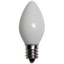C7 White Christmas Light Bulbs, Opaque