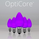 C7 Purple Smooth OptiCore&reg LED Christmas Light Bulbs