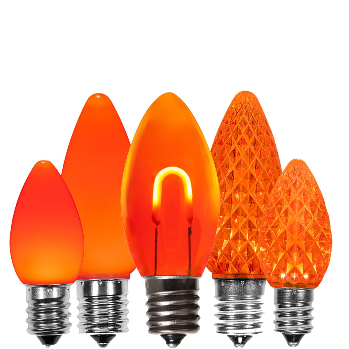 C7 & C9 LED Orange Bulbs