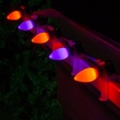 C7 Amber / Purple Smooth OptiCore Commercial LED Halloween String Lights, 50 Lights, 50'