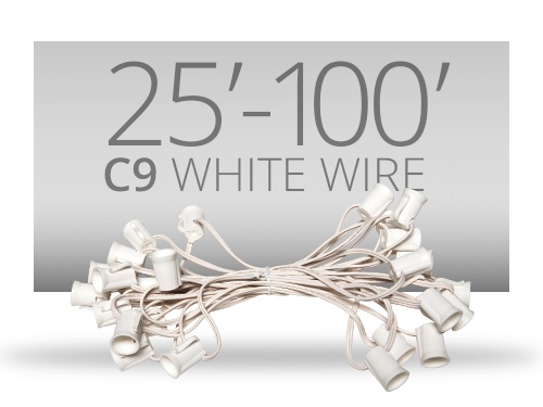 White C9 Light Stringers 25-100'