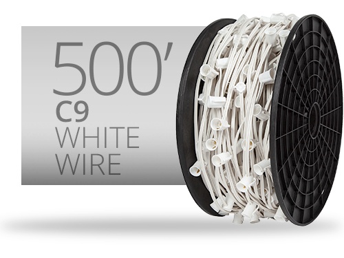 500' White C9 Light Stringers