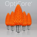 C9 Amber / Orange OptiCore&reg LED Christmas Light Bulbs