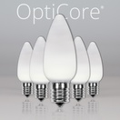 C9 Cool White Smooth OptiCore&reg LED Christmas Light Bulbs