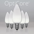 C9 Cool White Smooth OptiCore&reg LED Christmas Light Bulbs