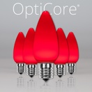 C9 Red Smooth OptiCore&reg LED Christmas Light Bulbs