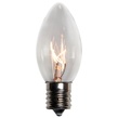 C9 Clear Christmas Light Bulbs, Transparent
