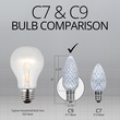 C9 Cool White OptiCore&reg LED Christmas Light Bulbs, Box of 25