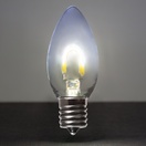 C9 Cool White Glass FlexFilament TM LED Vintage Christmas Light Bulb, Transparent