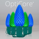 C9 Blue / Green OptiCore&reg Commercial LED Christmas String Lights
