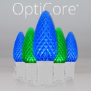 C9 Blue / Green OptiCore&reg Commercial LED Christmas String Lights