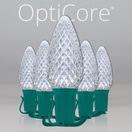 C9 Cool White OptiCore&reg Commercial LED Christmas String Lights