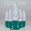C9 Cool White OptiCore Commercial LED Christmas String Lights, 25 Lights, 25'