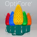 C9 Multicolor Twinkle OptiCore&reg Commercial LED Christmas String Lights