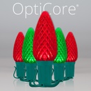 C9 Green / Red OptiCore&reg Commercial LED Christmas String Lights