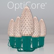 C9 Warm White OptiCore Commercial LED Christmas String Lights, 25 Lights, 25'