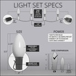 25 C9 White Christmas Lights