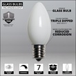 C9 White Christmas Light Bulbs, Opaque