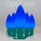 C9 Blue Smooth OptiCore&reg Commercial LED Christmas String Lights