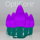C9 Purple Smooth OptiCore&reg Commercial LED Christmas String Lights
