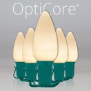 C9 Warm White Smooth OptiCore&reg Commercial LED Christmas String Lights