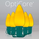 C9 Gold Smooth OptiCore&reg Commercial LED Christmas String Lights