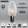 C9 Clear Christmas Light Bulbs, Transparent, 10 Watt
