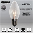 C9 Clear Christmas Light Bulbs, Transparent
