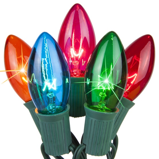 C9 Transparent Vintage Style Christmas Lights