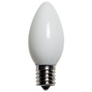 C9 White Christmas Light Bulbs, Opaque