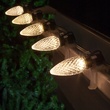 C9 Warm White OptiCore Commercial LED Christmas String Lights, 25 Lights, 25'