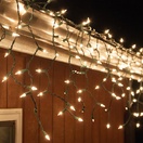 Clear Icicle Lights, Green Wire 