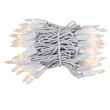 100 Clear Christmas Tree Mini Lights, 2.5" Spacing, White Wire