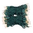 Commercial 150 Clear Christmas Mini Lights, 6" Spacing, Green Wire