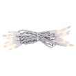 Commercial 100 Clear Christmas Mini Lights, 6" Spacing, White Wire