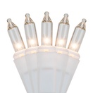100 Clear Christmas Tree Mini Lights, 6" Spacing, White Wire