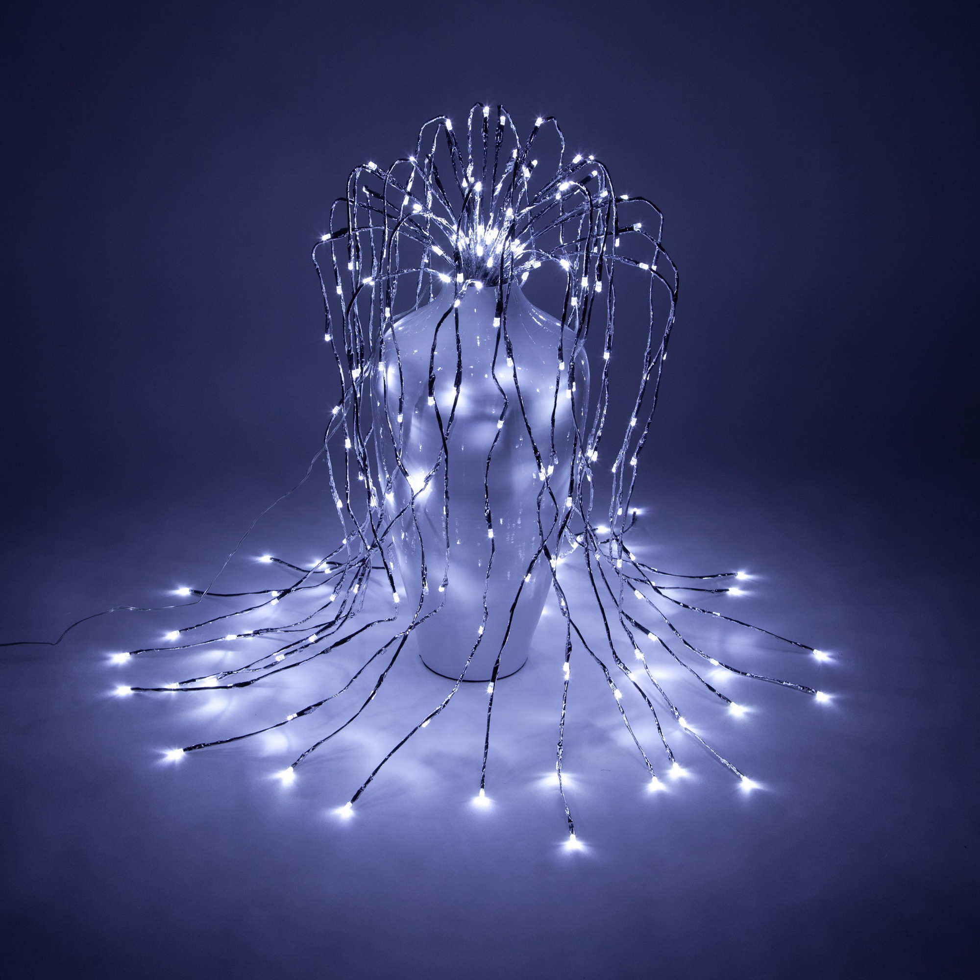 Cool White Falling Willow Lighted Branch
