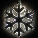 LED 18 Point Snowflake with Clear Acrylic Center, Cool White Lights 