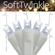 70 5mm Cool White SoftTwinkle LED Icicle Lights