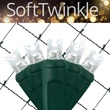 5mm 4' x 6' Cool White SoftTwinkle LED Net Lights, Green Wire