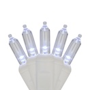  T5 Cool White LED Christmas Tree Lights, White Wire