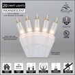 20 Clear Craft Mini Lights, 4" Spacing, White Wire