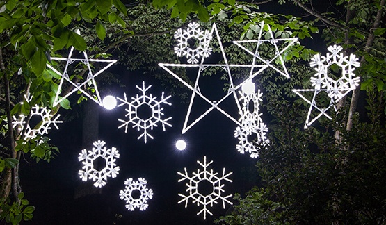 Decorating Ideas with Snowflake Lights