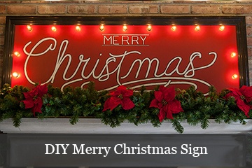 DIY Merry Christmas Sign