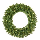 Douglas Fir Prelit LED Holiday Christmas Wreath, Warm White Lights