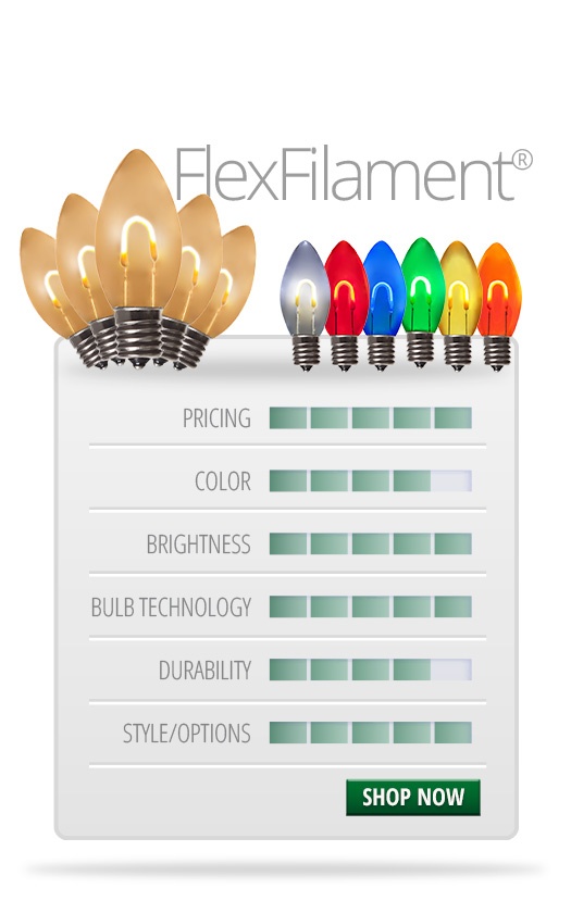FlexFilament C7 & C9 Christmas Light Bulbs