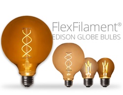 FlexFilament Edison Globe Patio Light Bulbs