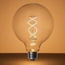 G125 Warm White Glass FlexFilament TM LED Edison Bulb Globe Light Bulb Transparent