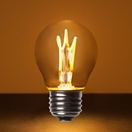 G45 Warm White Glass FlexFilament TM LED Edison Bulb Globe Light Bulb Antiqued